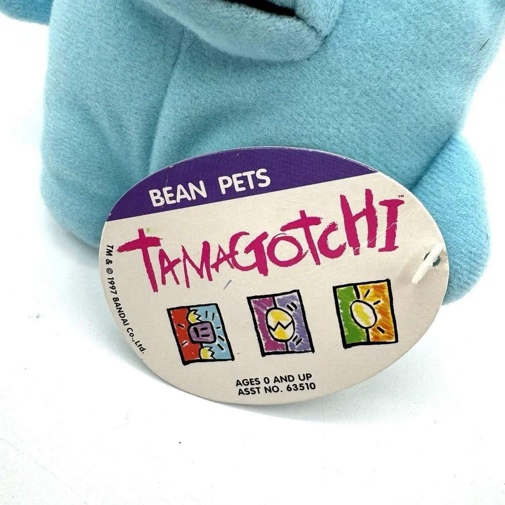Bandai Tamagotchi Bean Pets Blue Plush Toy 1st Generation W Tag